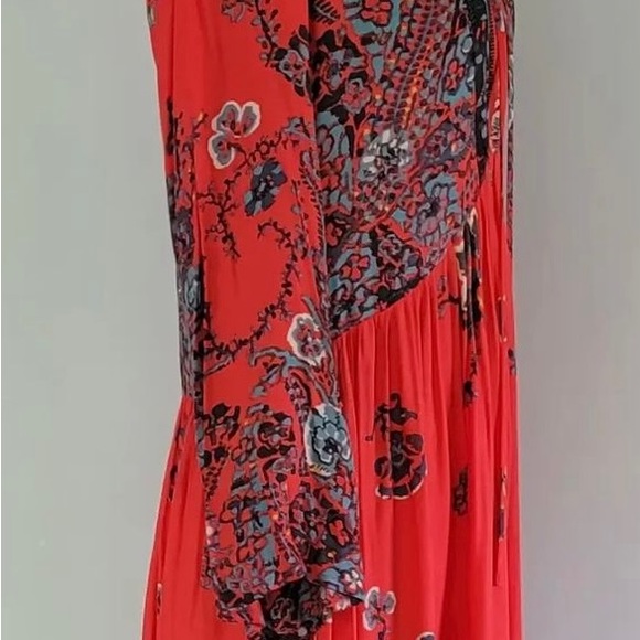 Free People If Only You Knew Maxi Dress in the Size Small Red & Teal! - Picture 4 of 8